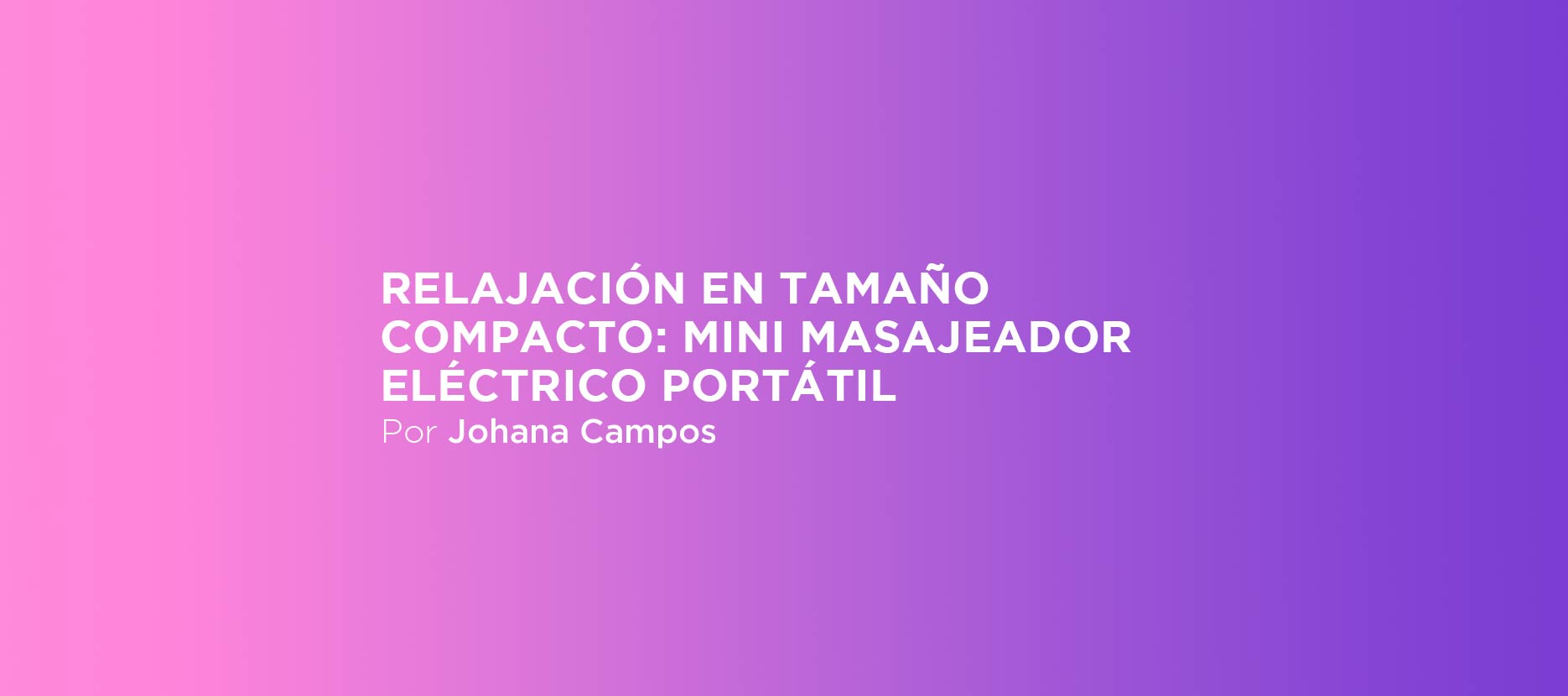 Relajación en tamaño compacto: mini masajeador eléctrico portátil