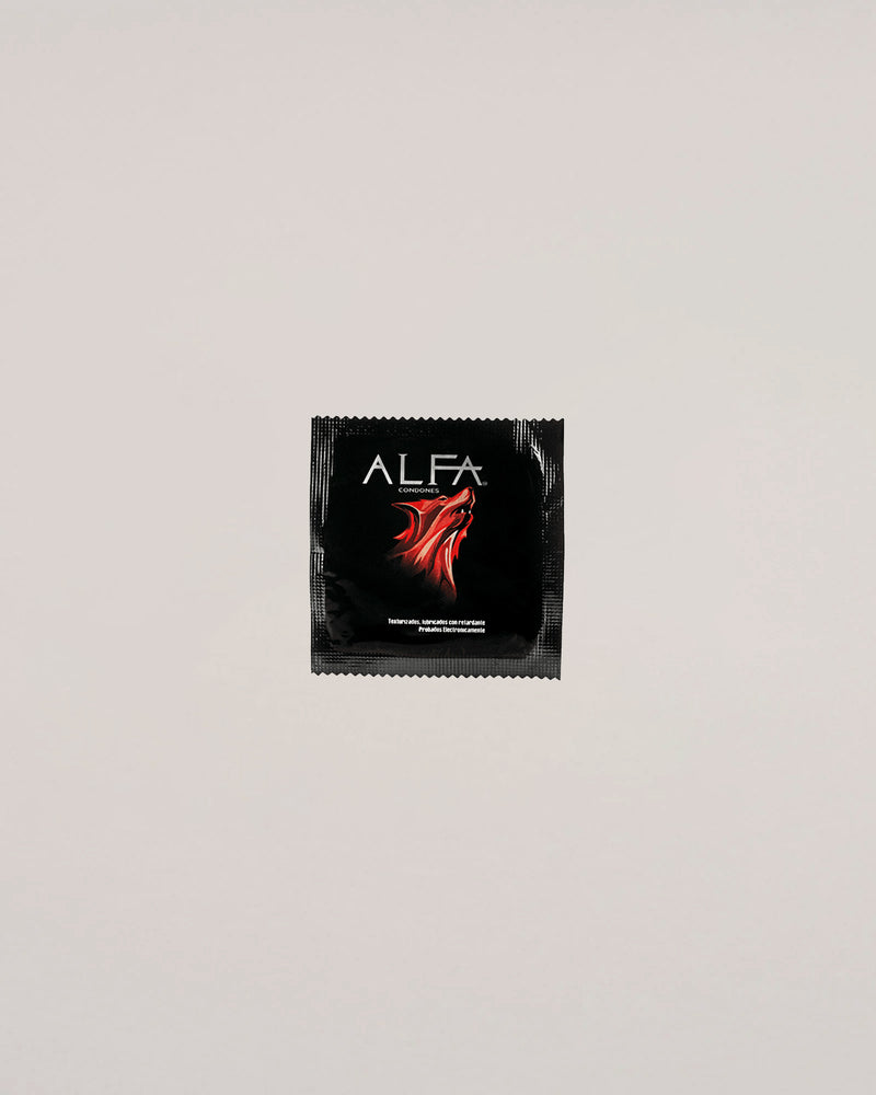 ALFA | condones texturizados efecto retardante