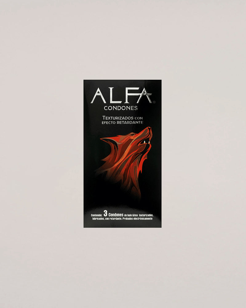 ALFA | condones texturizados efecto retardante